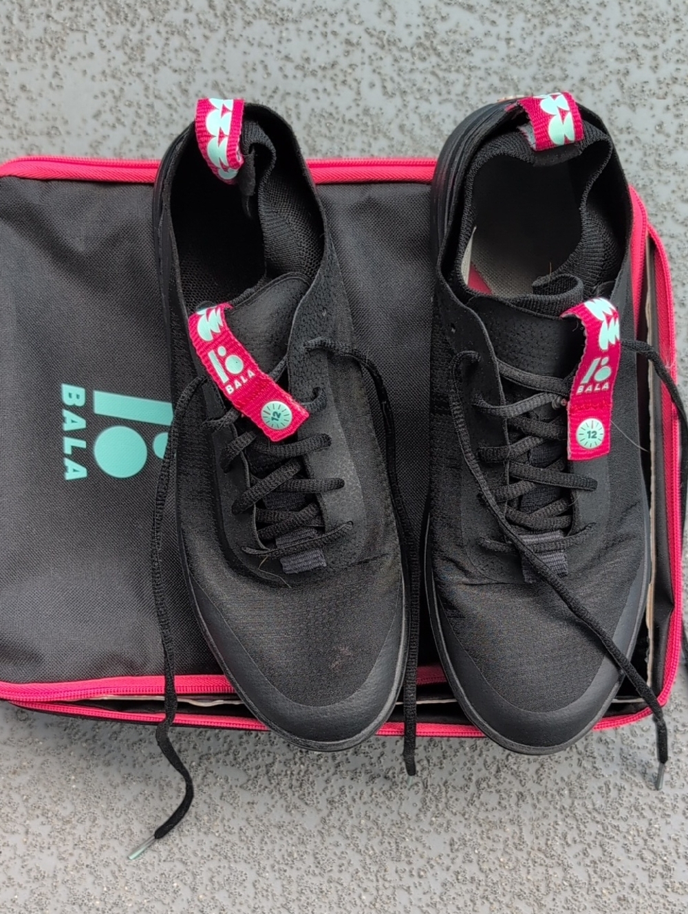 Bala Twelves Nocturnal Black Sneakers, Womens 11, Mens 10, EU 42, Like New